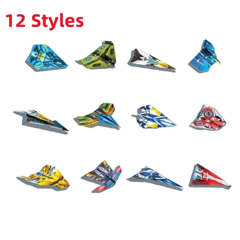 36Pcs Children Creative Origami Paper Planes Folding DIY Parent-child Full Color Handicraft Toy Aircraft Educational Toy