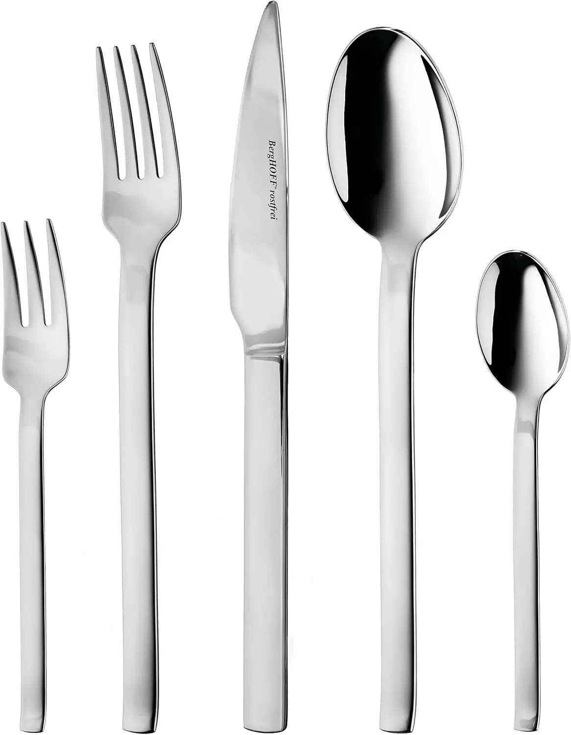 Essence 60Pc Flatware Set, 18/10 Stainless Steel, Ralph Kramer, Well-Proportioned Look Precise, Harmonious, Silver