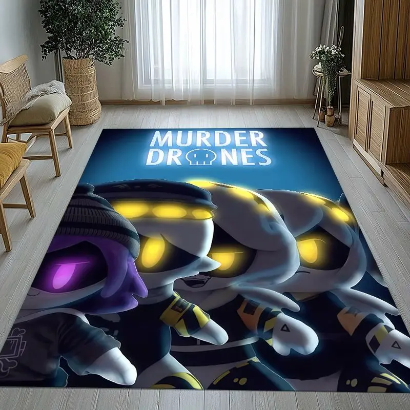Murder Drones Uzi N Cyn Cartoon Soft Non-Slip Large Area Rug for Living Room,Bedroom Playroom Carpet Mat for Sofa,Home Decor
