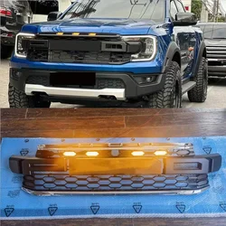 For Ford Ranger 2022 2023 Accessories T9 MK4 PX4 High Version XLT Wildtrak Sport Pickup Car Mask Mesh Front Grills Racing Grille