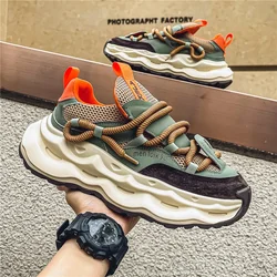 2024 Fashion Shoes Men's Thick Soles Trendy Men's Sports Shoes High-quality Harajuku Travel Shoes 2024 New