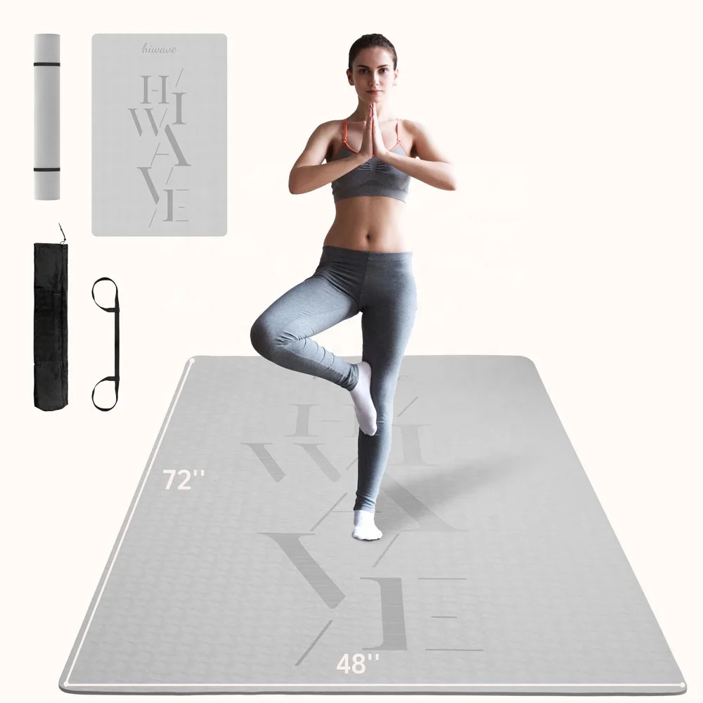 PF Printed Design  Eco Friendly  Yoga Mat 72''*48'' Thick TPE Gym Home Mat