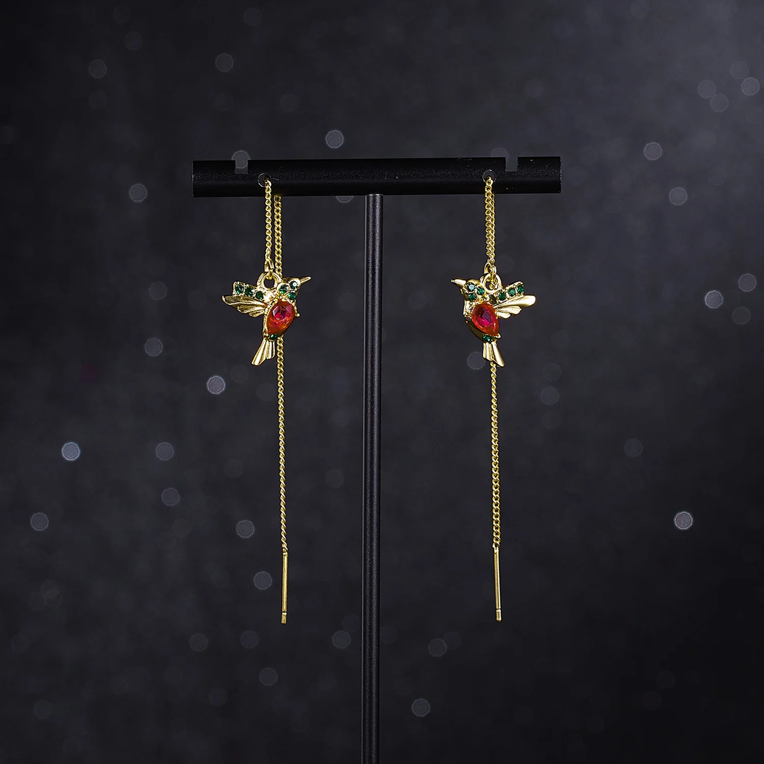 Hummingbird Earrings For Women Personality Fashion Earrings Vintage Aesthetic Jewelry Blue Enamel Cute Bird Animal Drop Earrings image 6