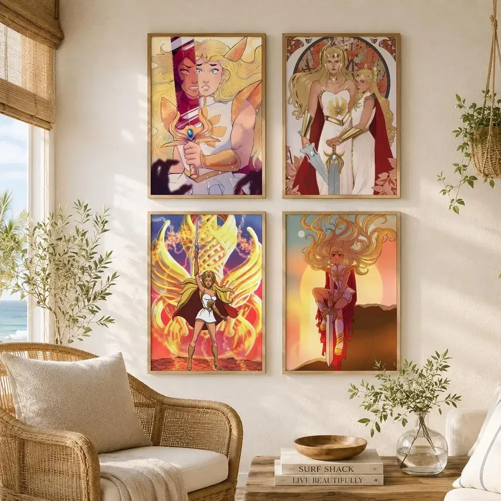 S-She-Ra And The Princesses Of Power Poster High-Quality Canvas Wall Mural Crease-Free For Living Room Bedroom Interiors