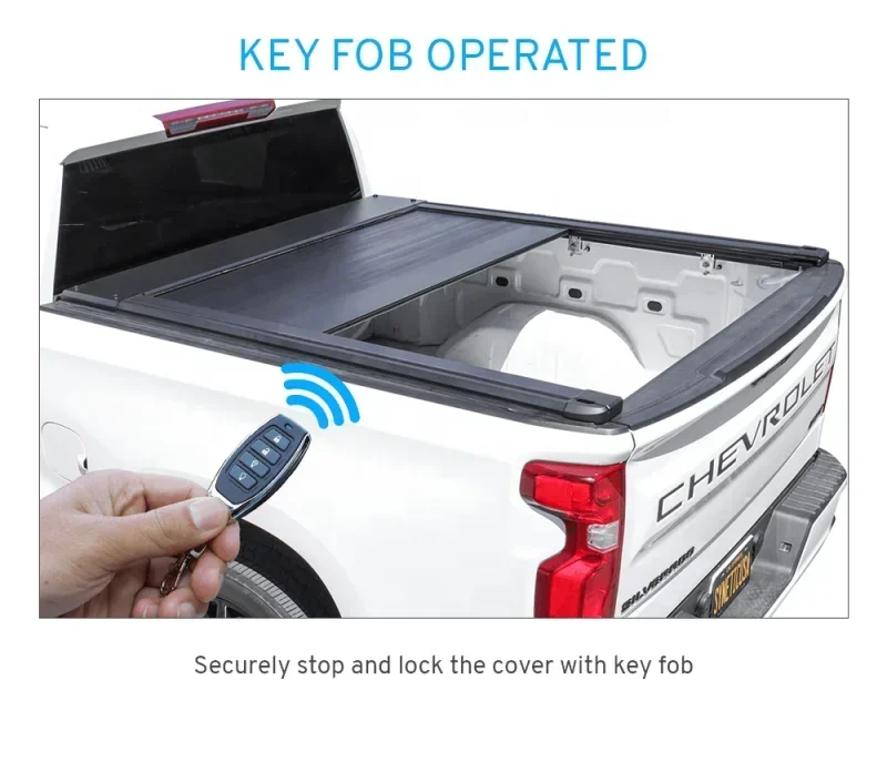 For Toyota Tacoma (2016 - 2023) Short Bed Power- Electric Retractable Hard Tonneau Cover Lie Electric Roller