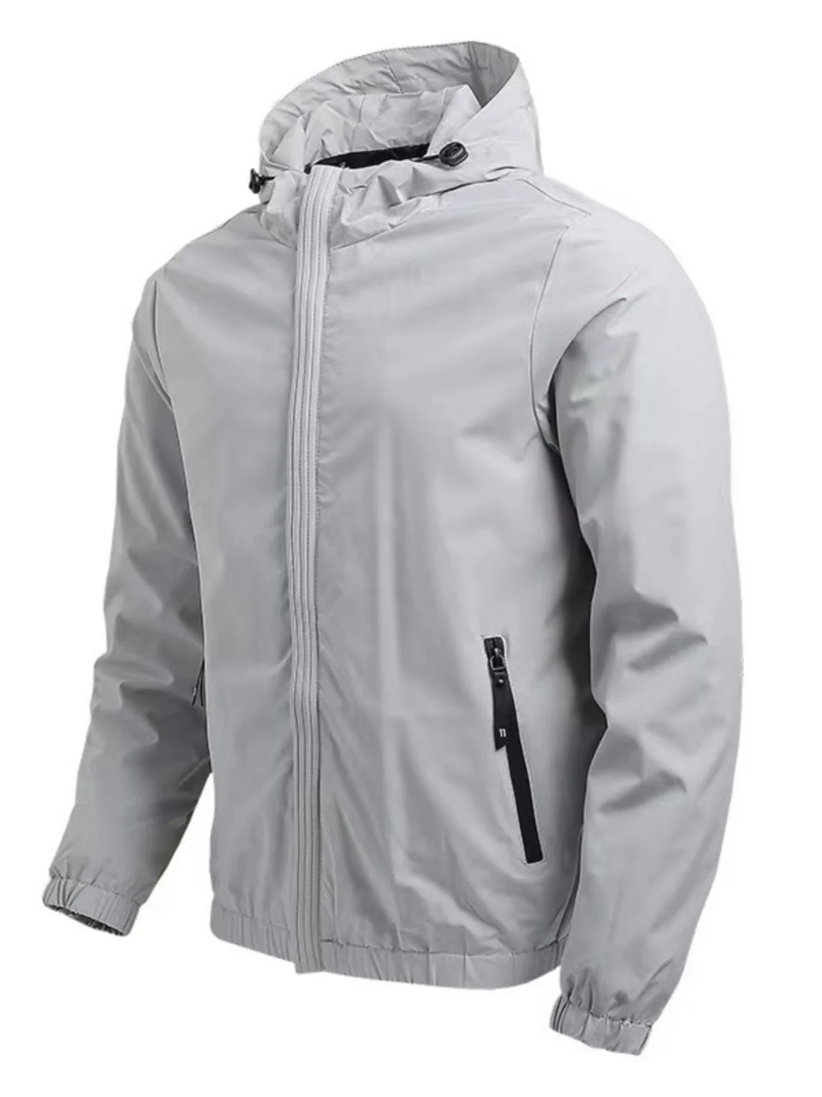 

Outdoor Sports Casual Jaet Slimfit Polyester Zipper Closure Long Sve Youth Faion Autumn Windproof Outerwear