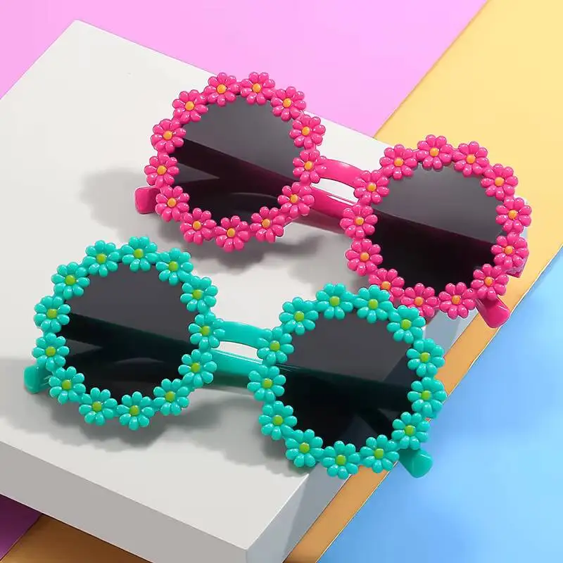 2026 New Sunglasses, Cartoon Children's Glasses For Boys And Girls, Cute Small Flowers, Little Daisy Baby Sunglasses