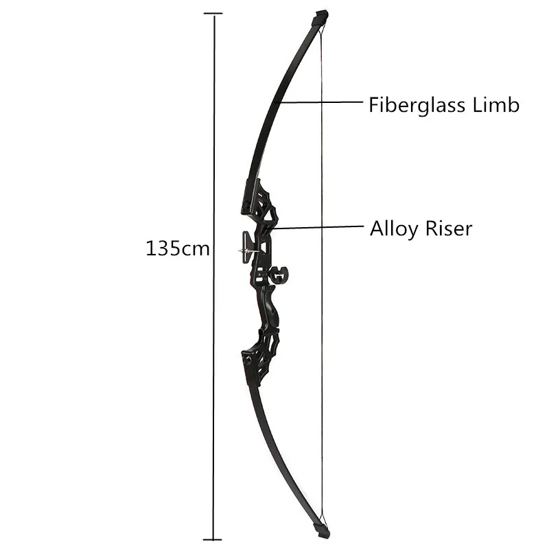 Aiming  Straight Draw Bow 30-50Lbs Split Bow Hunting Archery Metal Handle Bow Outdoor Hunting Shooting Sports Takedown Bow