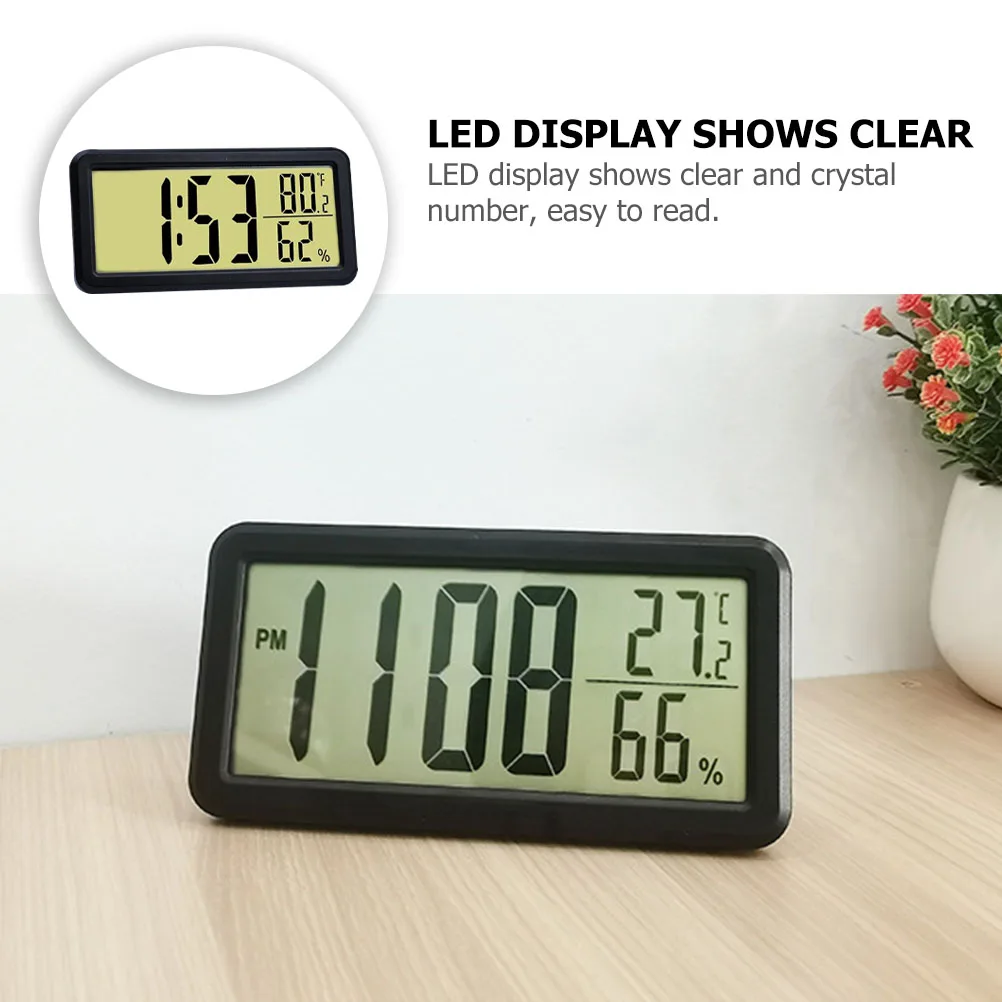 

Led Digital Alarm Tabletop Hanging Electronic For Bedroom Office Decor Large Display Modern Simple Design Practical