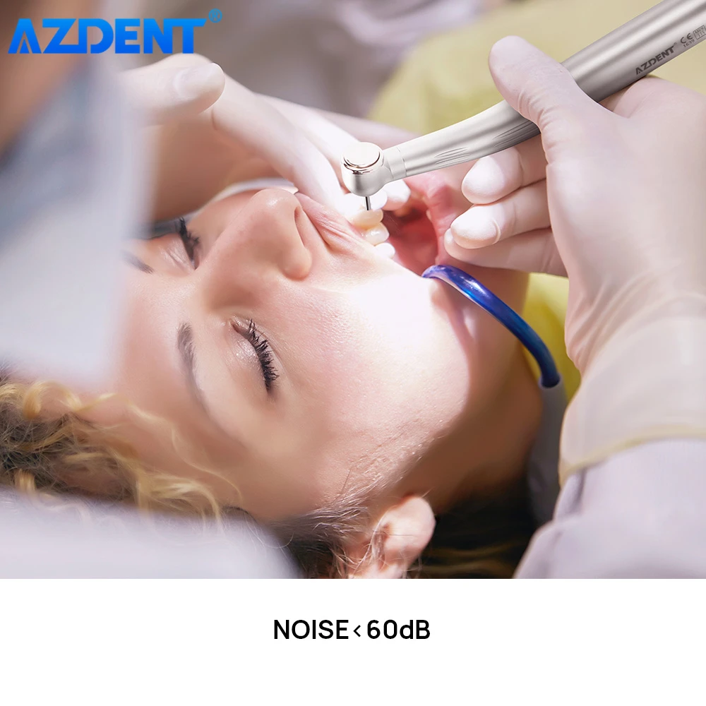 Dental szybki generator E rękojeść LED AZDENT turbina powietrzna łożyska ceramiczne głowica dynamometryczna przycisk potrójny strumień wody