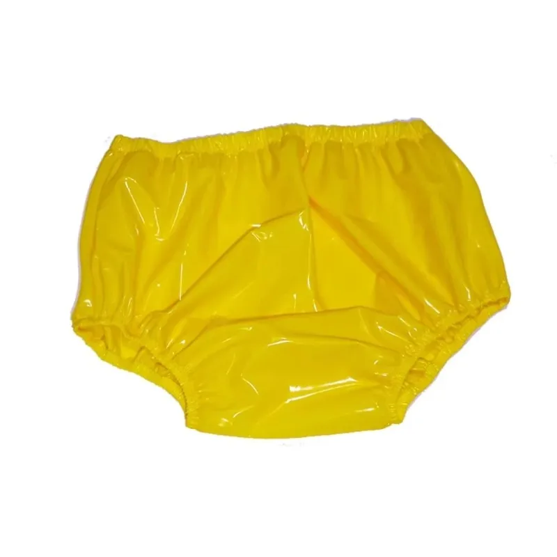 Plastic Briefs Anti-diaper ABDL Large Size Loose Wide Gear Incontinence Diaper High Waist Plastic Underwear PVC Transparent Pant view 5