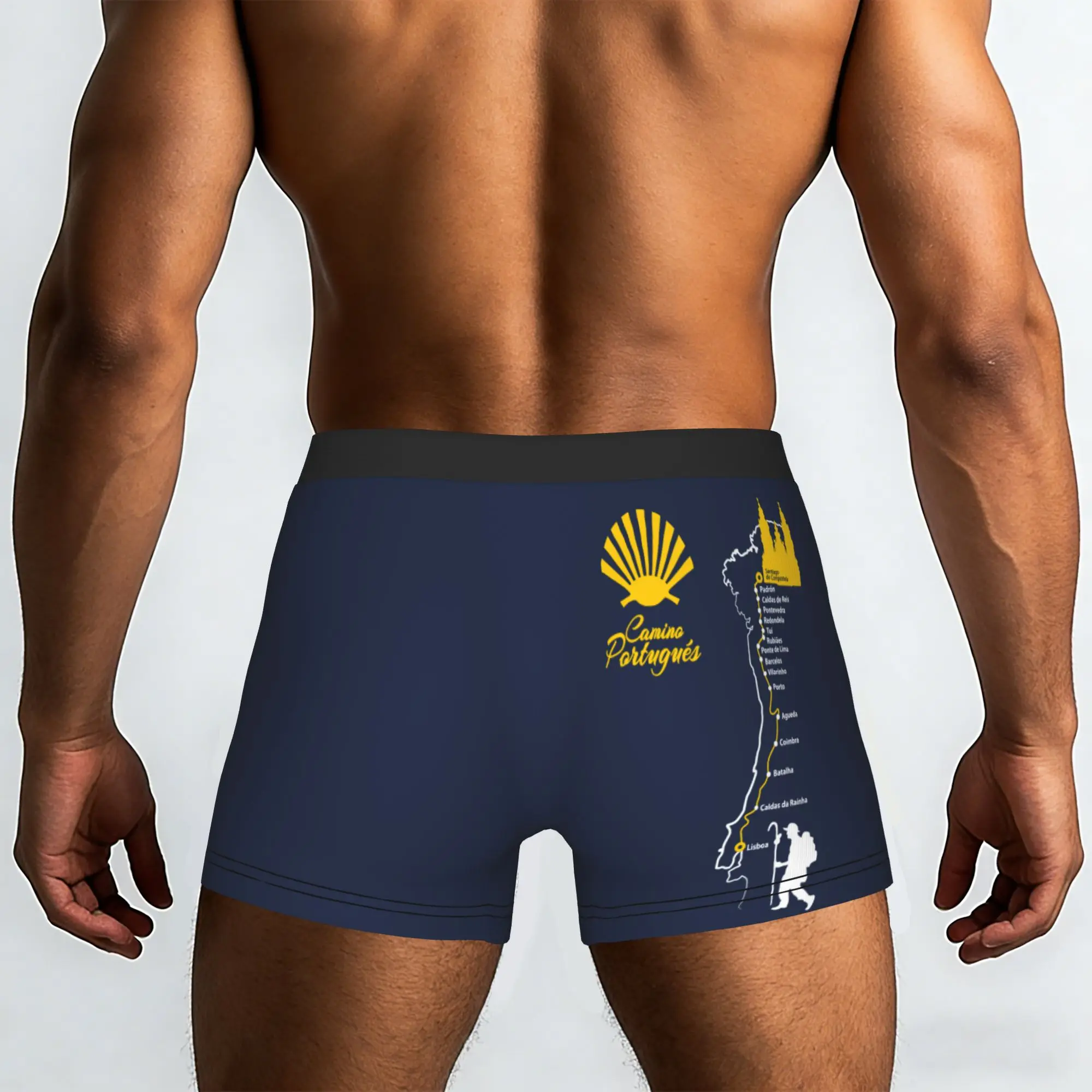 Custom Portuguese Camino de Santiago Boxers Shorts Men  Briefs Underwear Cool Underpants
