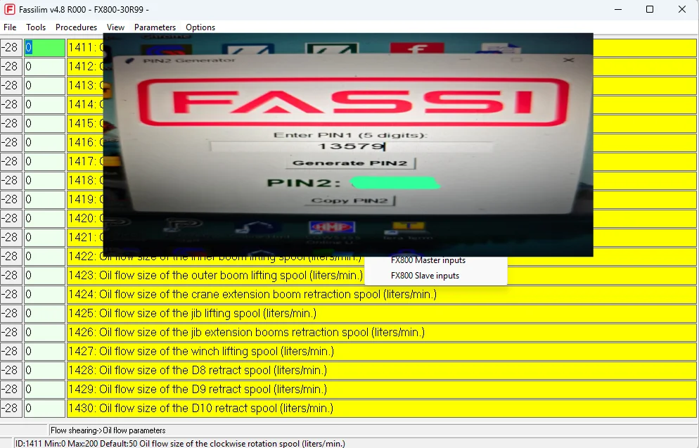 

Генератор PIN-кодов для кранов AutoCD Fassi – Изменение параметров