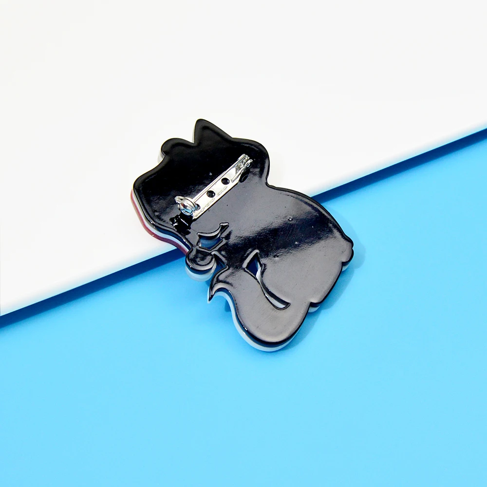 CINDY XIANG ropa acrílica Navidad sombrero rojo broche de gato diseño Animal Pin mujeres y hombres joyería de moda lindo gatito nuevo