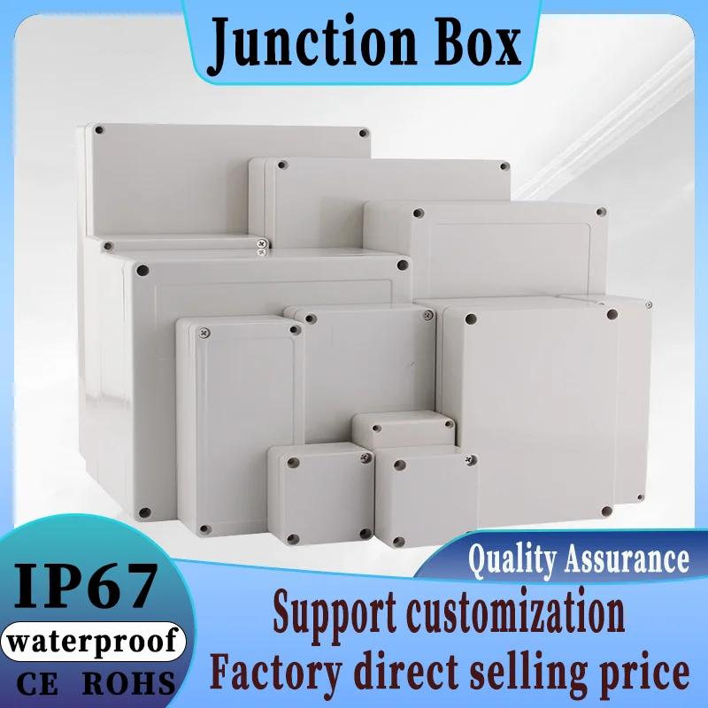 

F-Series Outdoor Waterproof Junction Box Housing IP67 Rainproof ABS Plastic Enclosure Screw Cable Sealed Cases for Electronics