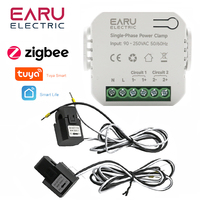 Tuya App Smart Two-way Bilateral WiFi Energy Meter 80-300A AC110V 220V with Clamp CT KWh Power Electricity Consumption Monitor