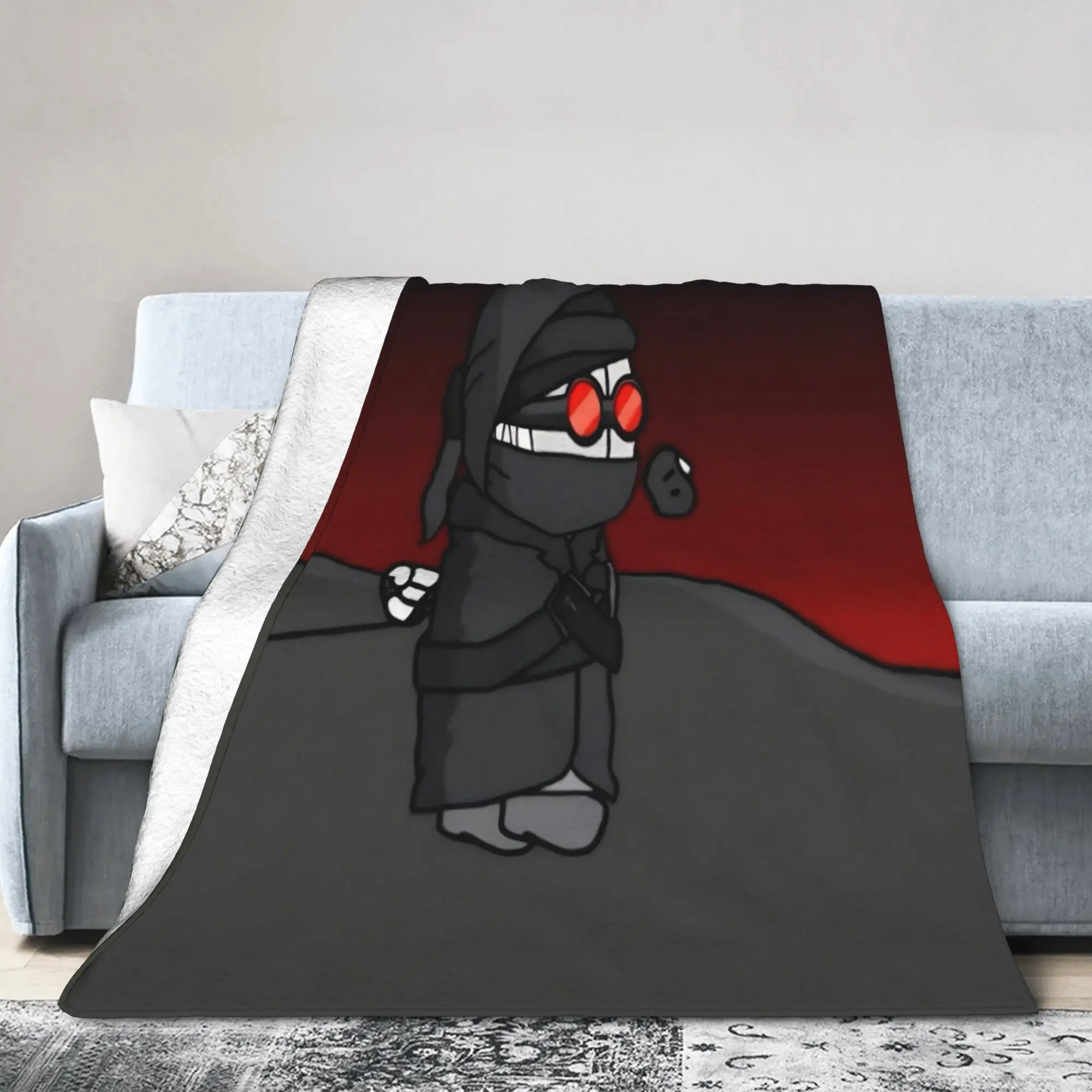 Comfort MADNESS COMBAT Hank Blanket Stuff Home Decorative  Blanket Throw Lightweight Thin Coral Fleece Plush for Office
