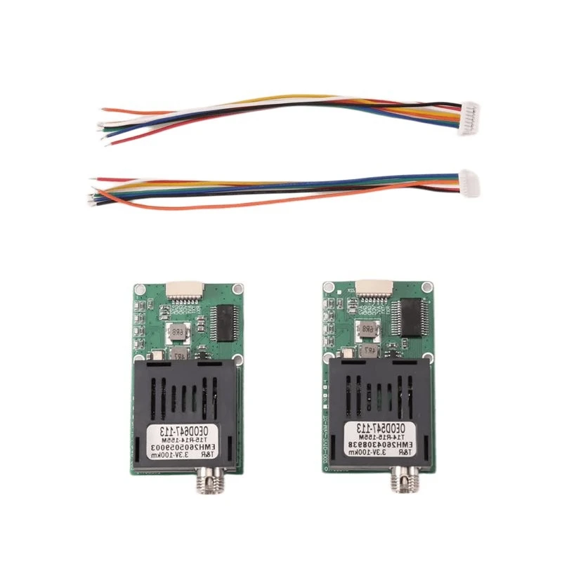 VoltVibe-DC 5.5-26V Powered 100KM TTL Optical Transceiver Module 2-CH Video+ 1-CH TTL Transmission Equipment Terminal