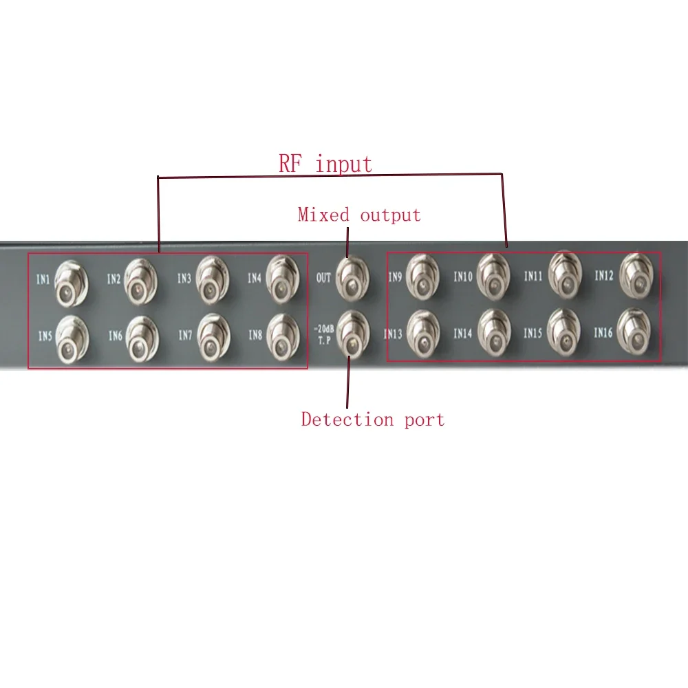 16-Way Cable TV Signal Mixer Coaxial RF Digital Analog Closed-Circuit Video Splitter