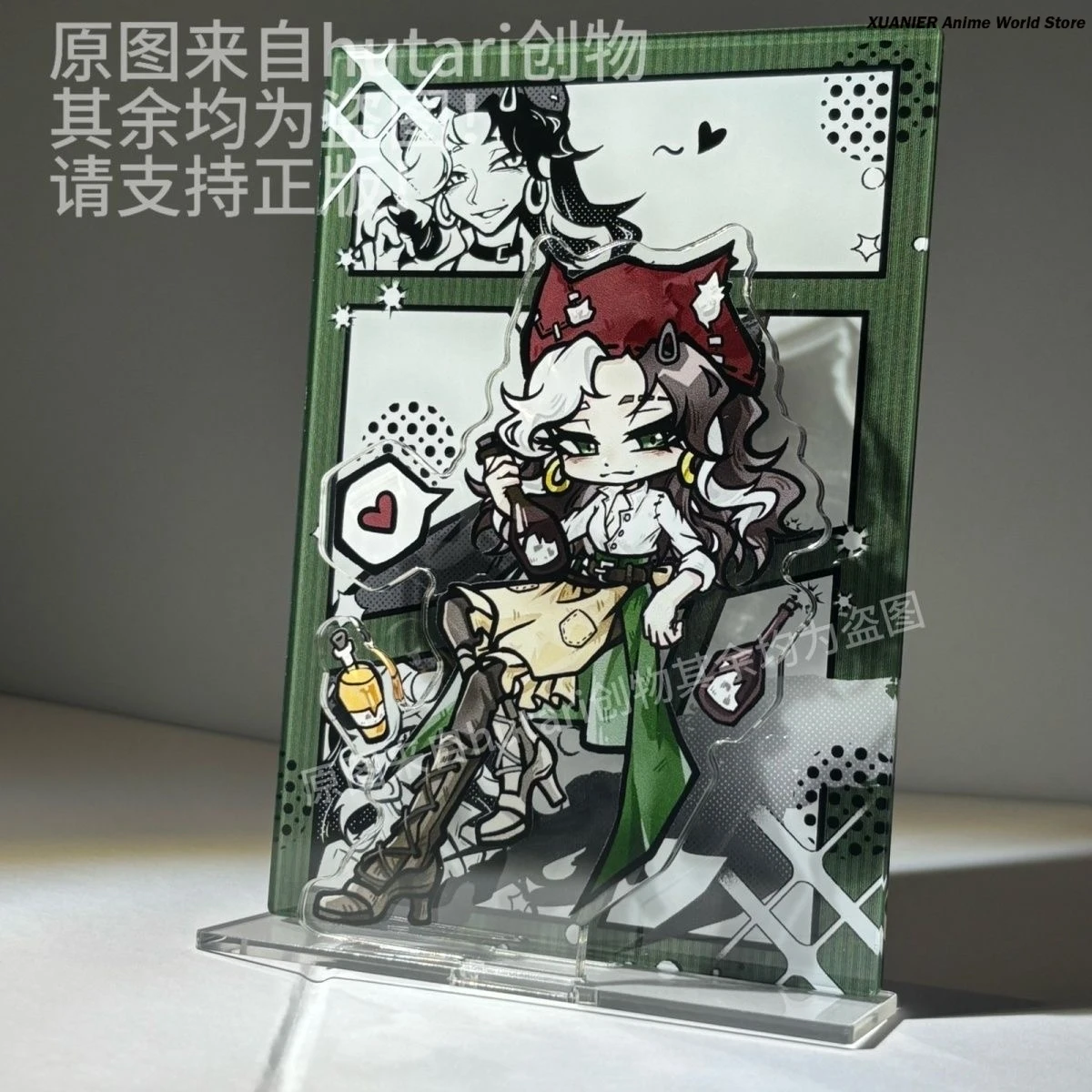 أنيمي الهوية الخامس ديمي بوربون Barmaid Q نسخة 15 سنتيمتر الاكريليك الدائمة علامة حامل نموذج سطح المكتب حلية #1