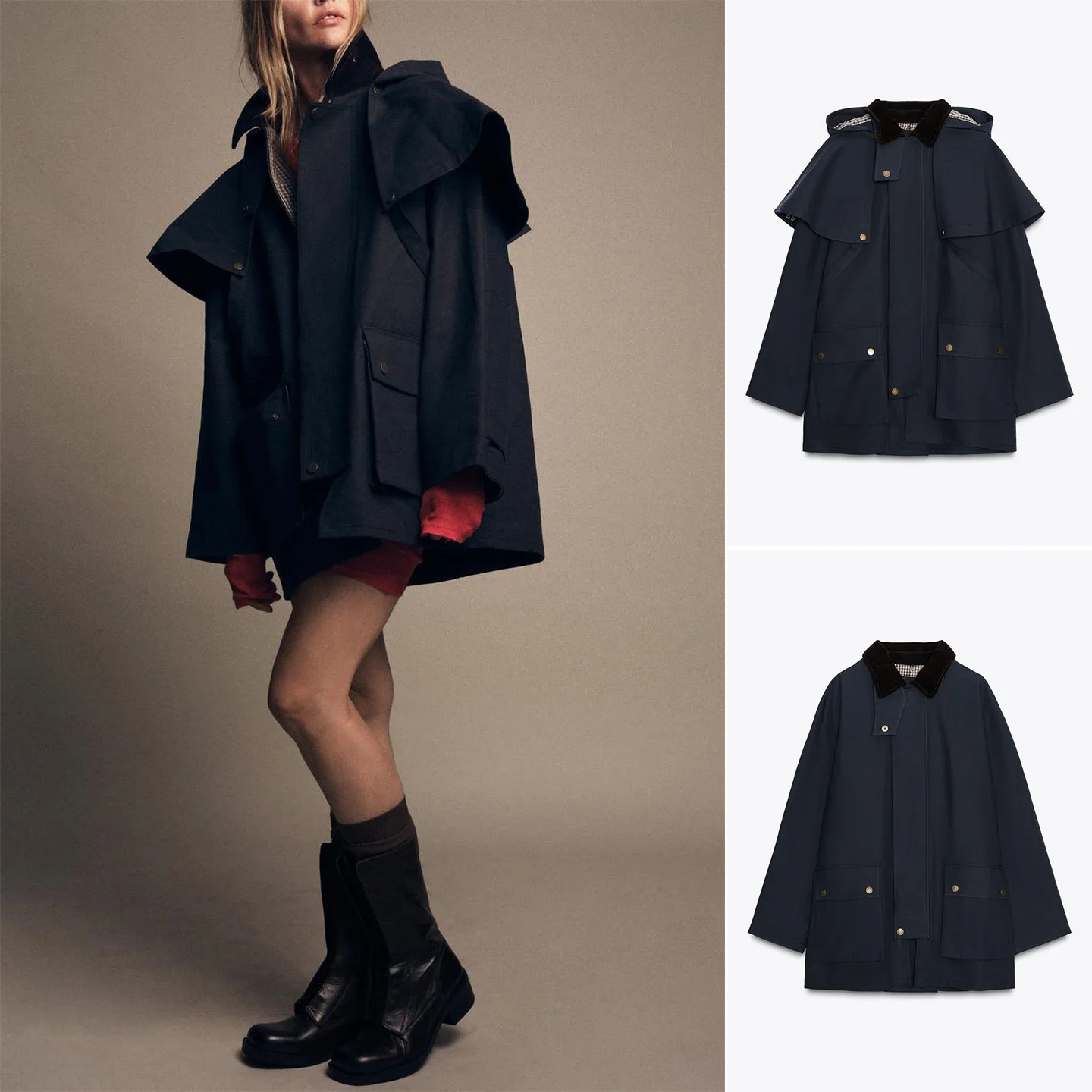 

Новое осеннее повседневное женское пальто с капюшоном и прямым подолом, цветная ветровка с цветовым воротником 382, удобная длинная ветровка из полиэстера