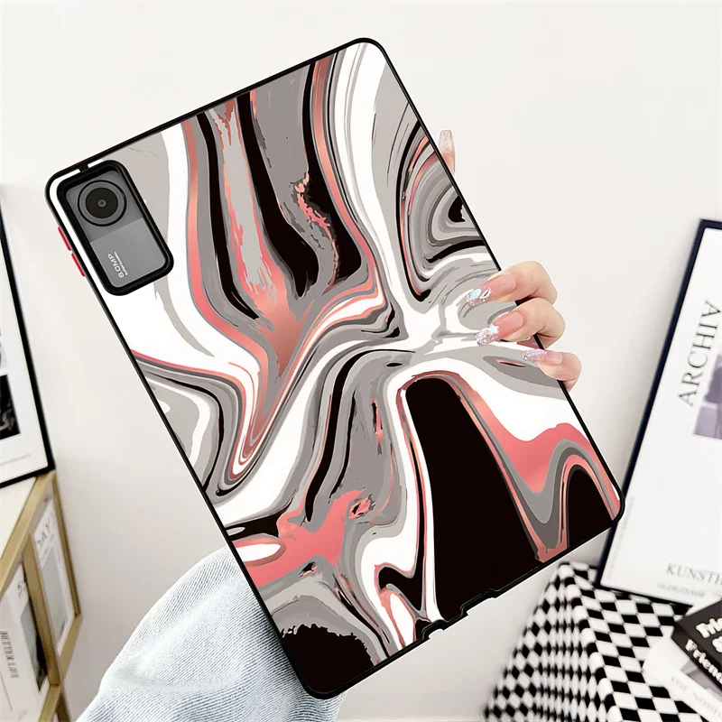 

For Xiaomi RedMi Pad SE 11" 2023 Case Pink Marble Pattern Mi Pad 6 5 Pro 11 inch Tablet Hard PC Matte Funda Shockproof Cover