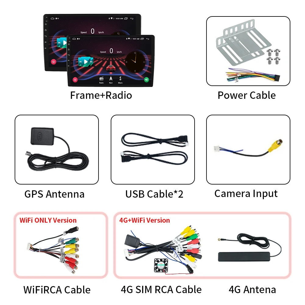 Universal Car Radio 7 9 10 inch Multimedia Video Player 2DIN QLED Android Auto GPS 4G Carplay For VW Nissan Hyundai Kia Toyota