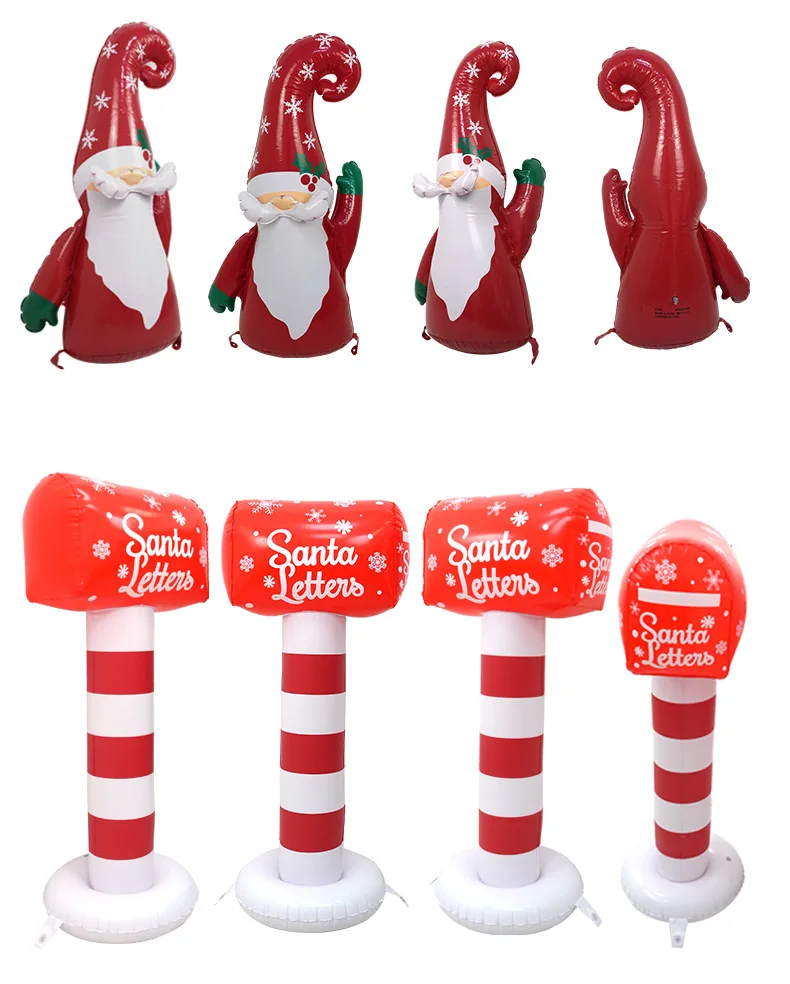 Kerst Opblaasbaar Cartoon Speelgoed PVC Opblaasbare Kerstman Decoraties Gingerbread Man Kerstavond Decoraties