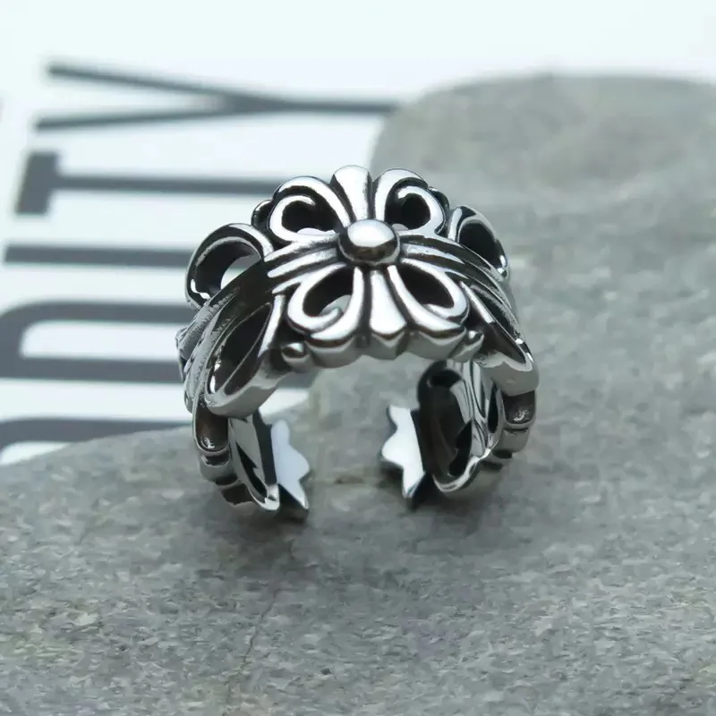 

New Trendy Cross Ring VintageinsTrendy Men and Women High Version Couple Rings Non-Fading