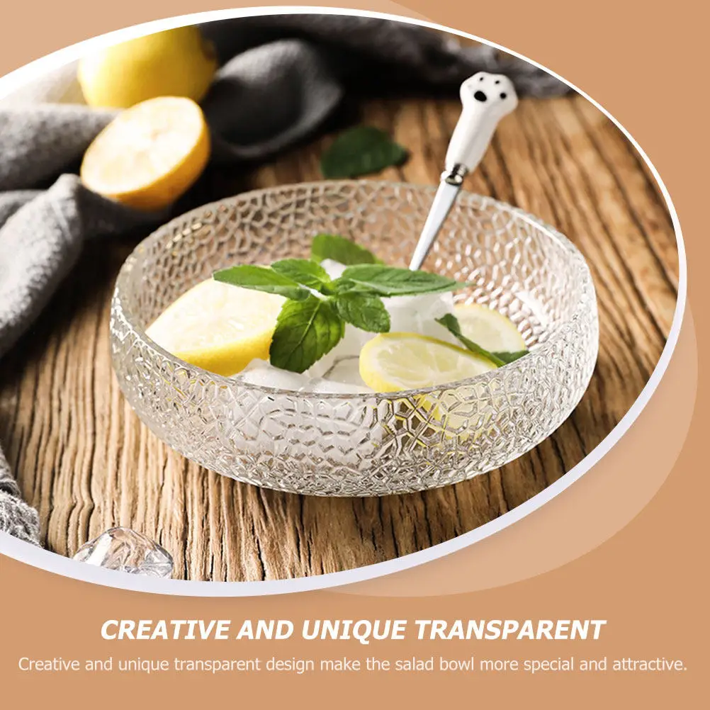 

Стеклянная салатница, прозрачная декоративная чаша для фруктов и овощей, для дома, отеля, столовой, кухни, большого размера