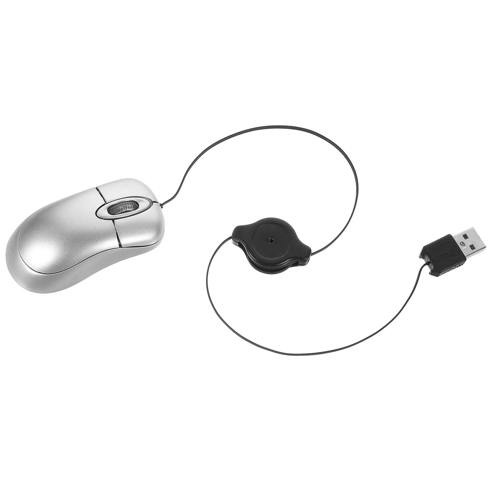 เมาส์ออปติคอลขนาดเล็กกะทัดรัดแบบพับเก็บได้สาย USB ปลั๊กเพลย์สำหรับโน้ตบุ๊คแล็ปท็อปพีซีที่เข้ากันได้กับอุปกรณ์ต่อพ่วงคอมพิวเตอร์