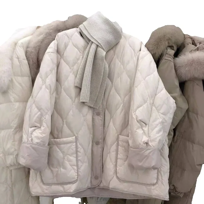 

Autumn Winter Large Size Cotton Coat Women 2026 New Fashion Loose Casual Round Collar Pure Colour Button Outerwear Female