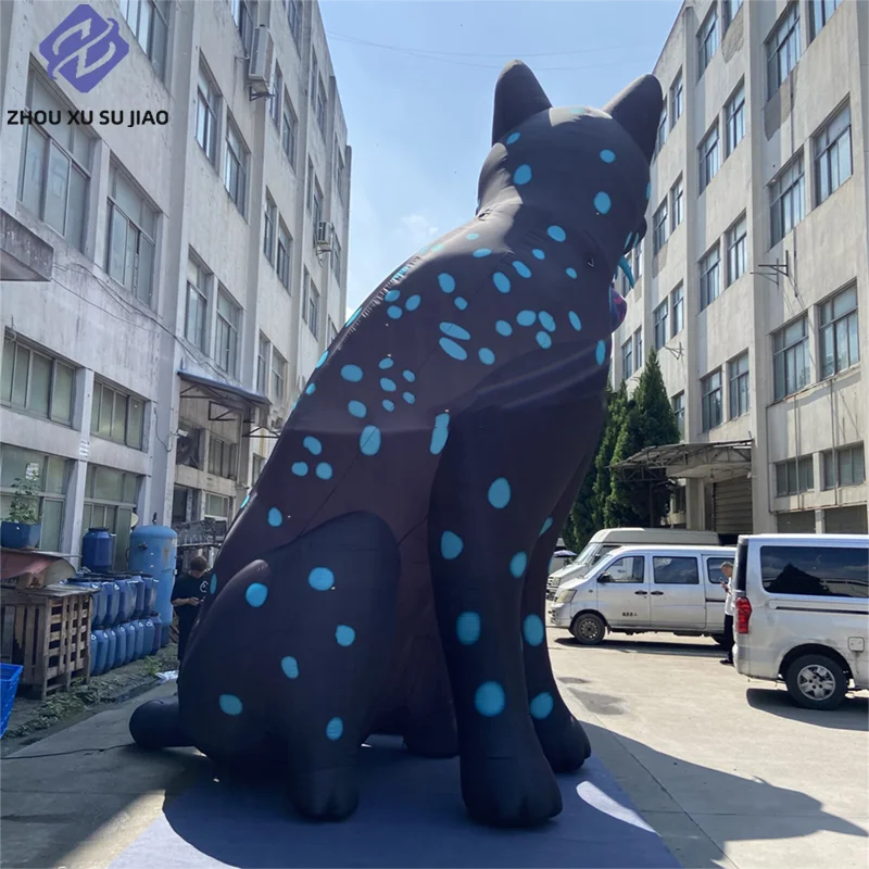 Publicidad de modelo inflable gigante de dibujos animados de gato, utilizada para decoración de festivales y accesorios de tienda