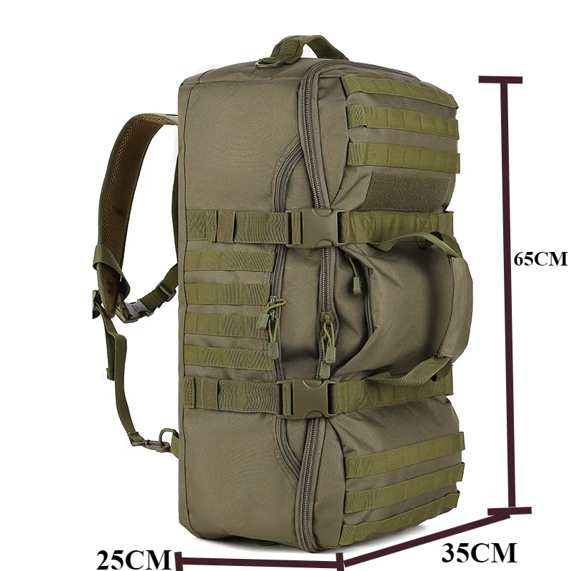 Large Capacity Hiking Travel Backpack Luggage Handbag Outdoor Waterproof Rucksack Mountaineering Camping Sports Tactical Bag