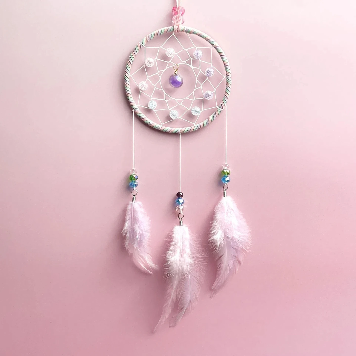 

halloween decoration Handmade feather hanging decoration, dream catcher inspiration, room window decoration