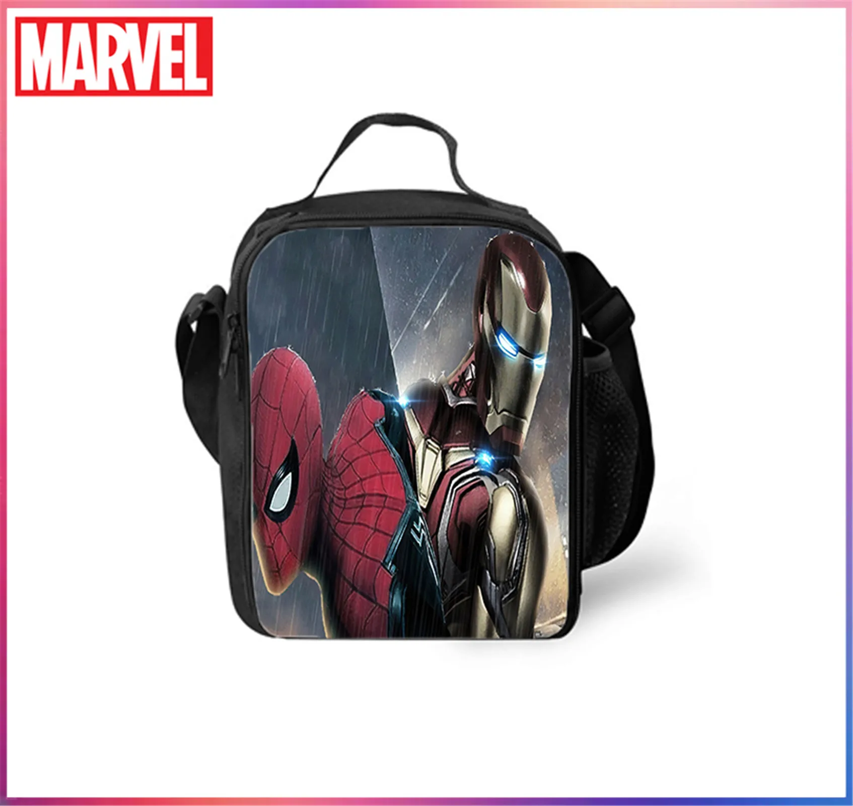 Fashion Little Kid Spider-Man Leakproof Cooler Bag-Water Proof Lunch Box-Insulated Lunch Tote for Boy