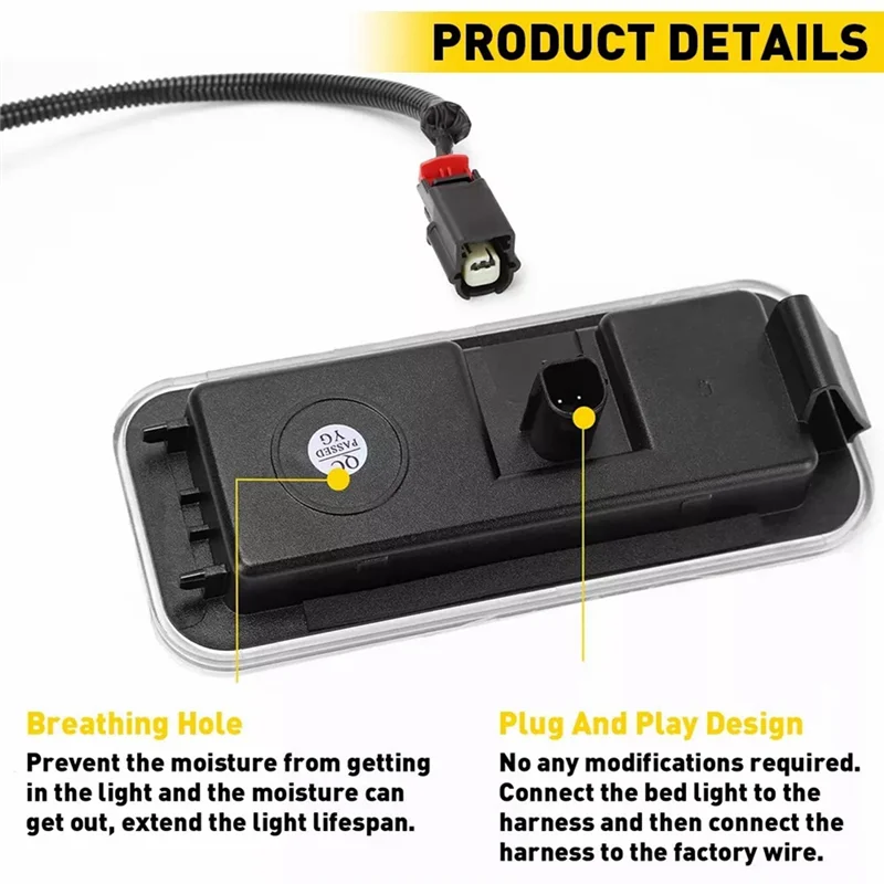 

NEW-2 Pcs White LED Rear Trunk Bed Light For Toyota Tacoma 2020-2021 PT857-35200
