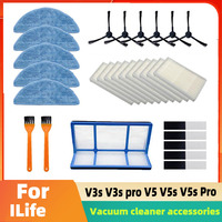 vacuum robot cleaner Parts side brush Primary dust Filter mop Hepa Filter for ilife v5 v5s V3 V3s v5pro V50 V55 x5 v5s pro