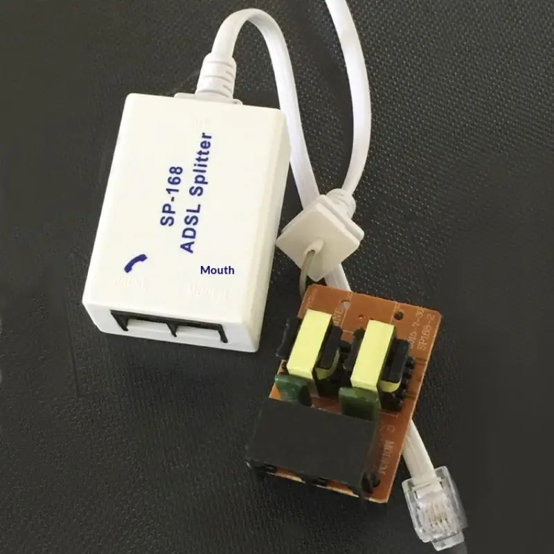 1Pcs DSL Filter Splitter ADSL Splitter For Phone Line Male To 2 Female RJ11 6P4C/6P2C Telephone Modem Converter Adapter