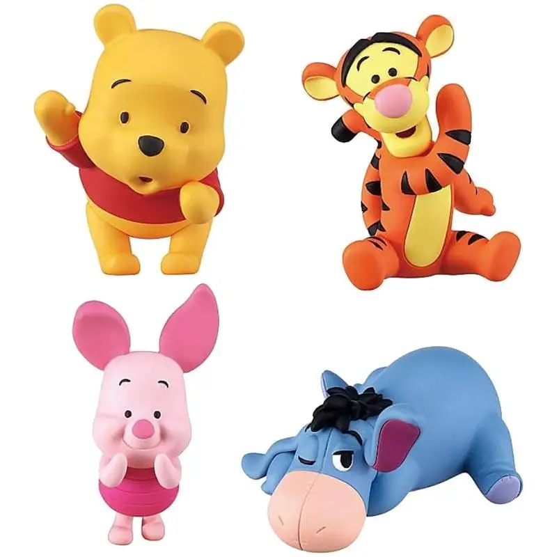 4pcs/set TAKARA TOMY Genuine Disney FIG whispers about doll decorations Pooh Bear Piglet Tigger Gashapon Figure Model Toys Gift