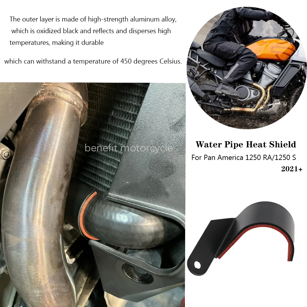 Motorcycle Accessories Black Water Pipe Heat Shield Cover Guard Kits For Harley Pan America 1250 RA1250 S 2021 2022 2023 2024