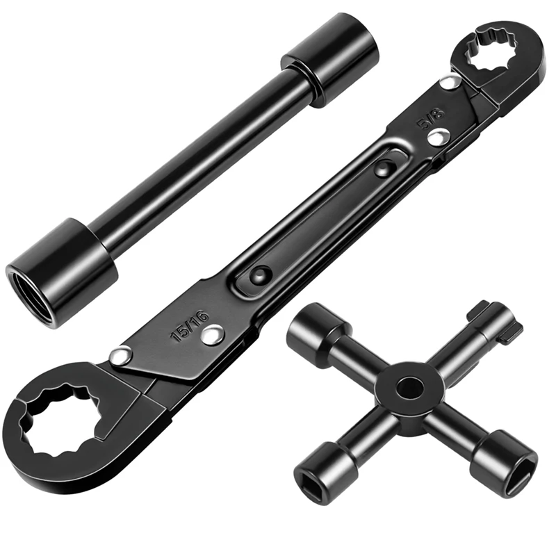 Angle Stop Wrench Kit, Plumbing Tools, Angle-On Wrench Plumber Wrench For Angle Stop And Supply Nut Installations