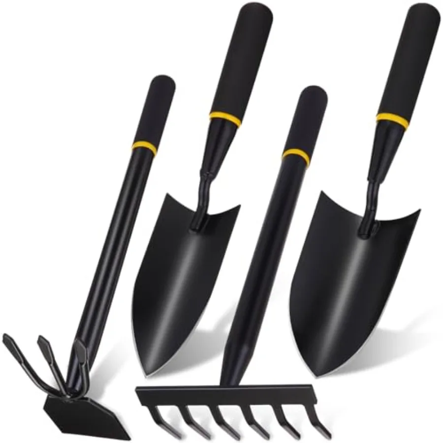 

Набор садовых инструментов из 4 предметов с прочным дизайном из нержавеющей стали для использования на открытом воздухе в патио В комплект входит садовый мастерок для пересадки лопаток