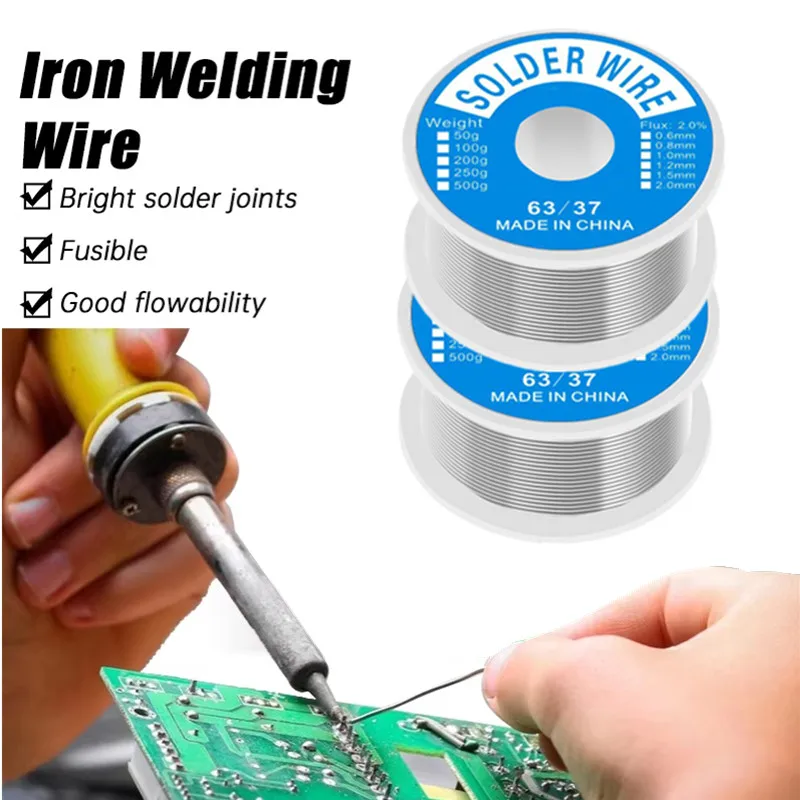

20-500g 0.8mm Tin Wire Soldering Wire with Flux Melt Rosin Core Solder Roll No-clean Electrical Repair Solder For Soldering
