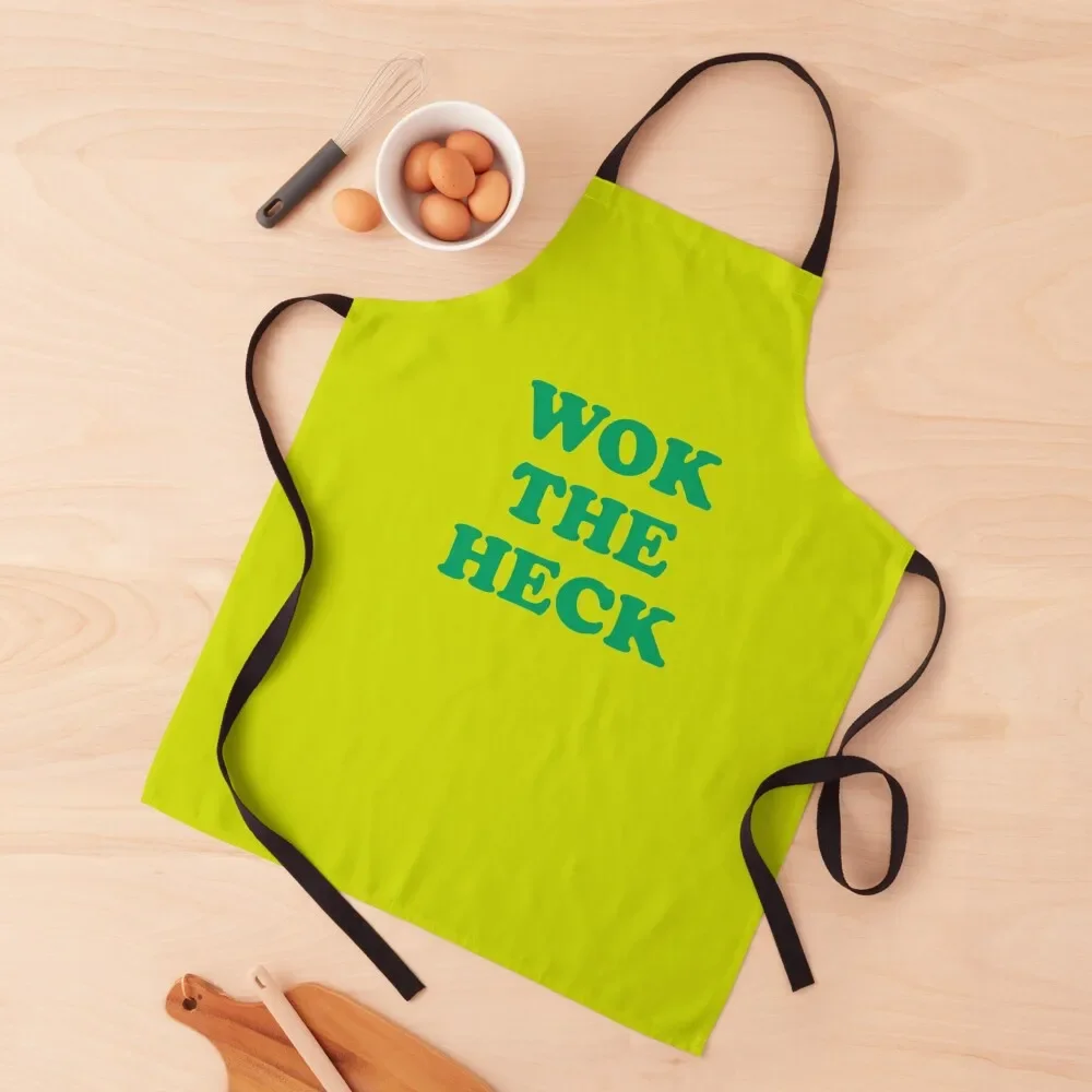 

Wok the Heck, Retro Pun Apron Home And Kitchen Womens Dresses Kitchen Apras For Women Apron