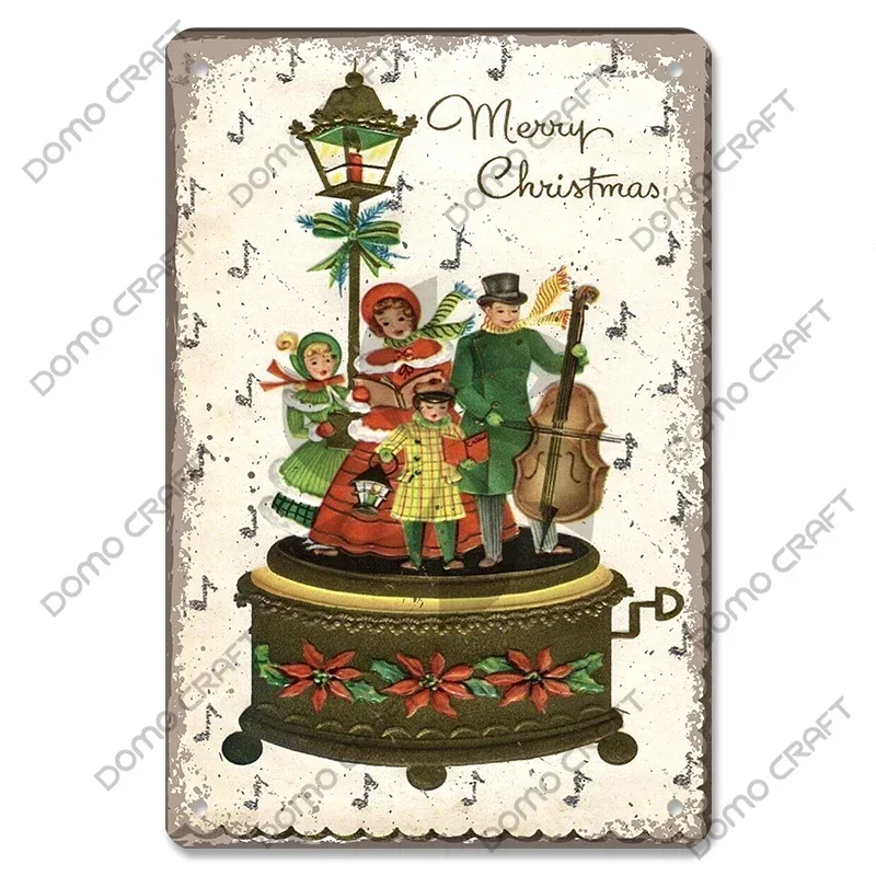 Frohe Weihnachten Poster Vintage groß Plakette Bäckerei Süßigkeiten Shop Home Wand Dekor