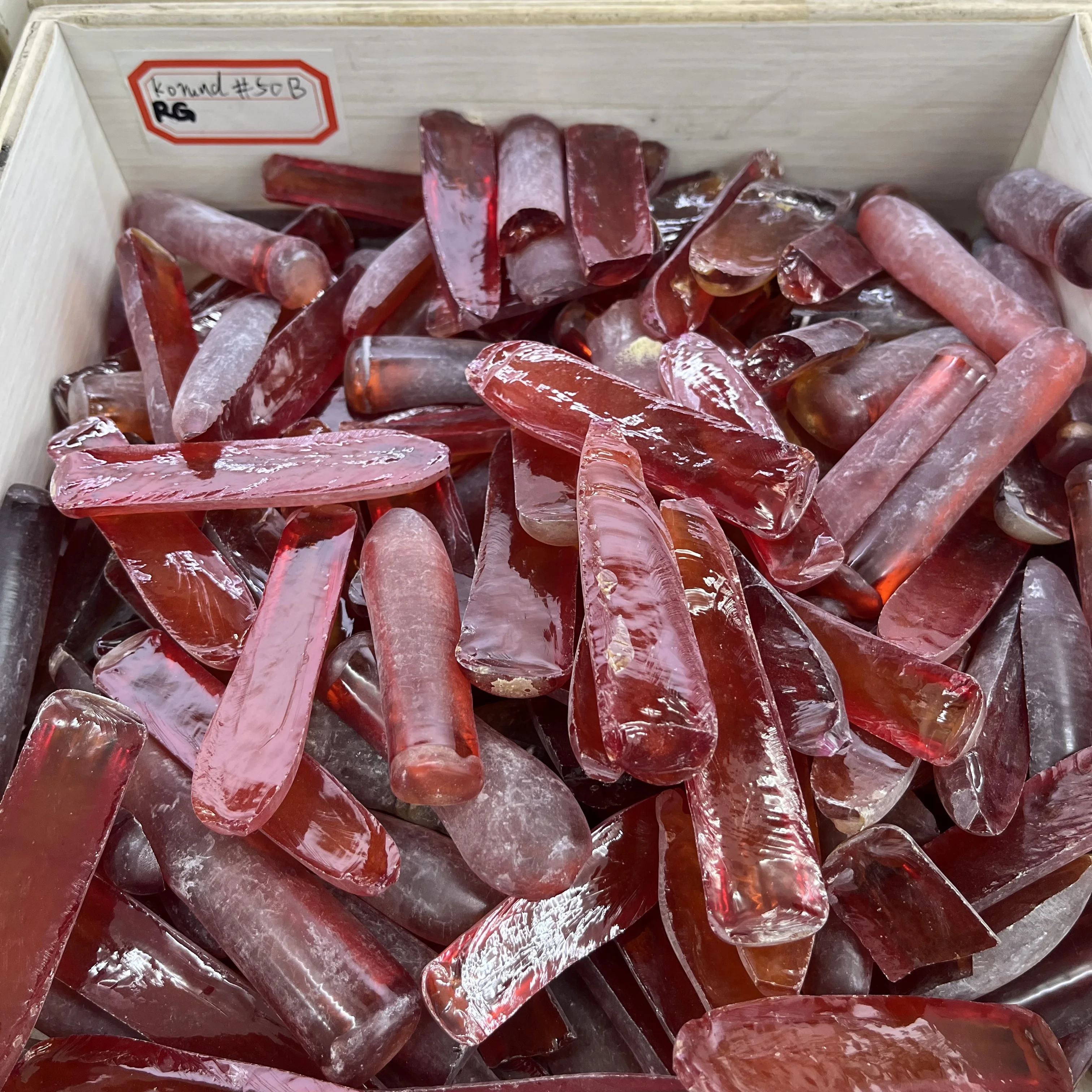 100g/Lot Rough Uncut Raw Material #50B Synthetic Corundum Material for Loose Gemstone Making