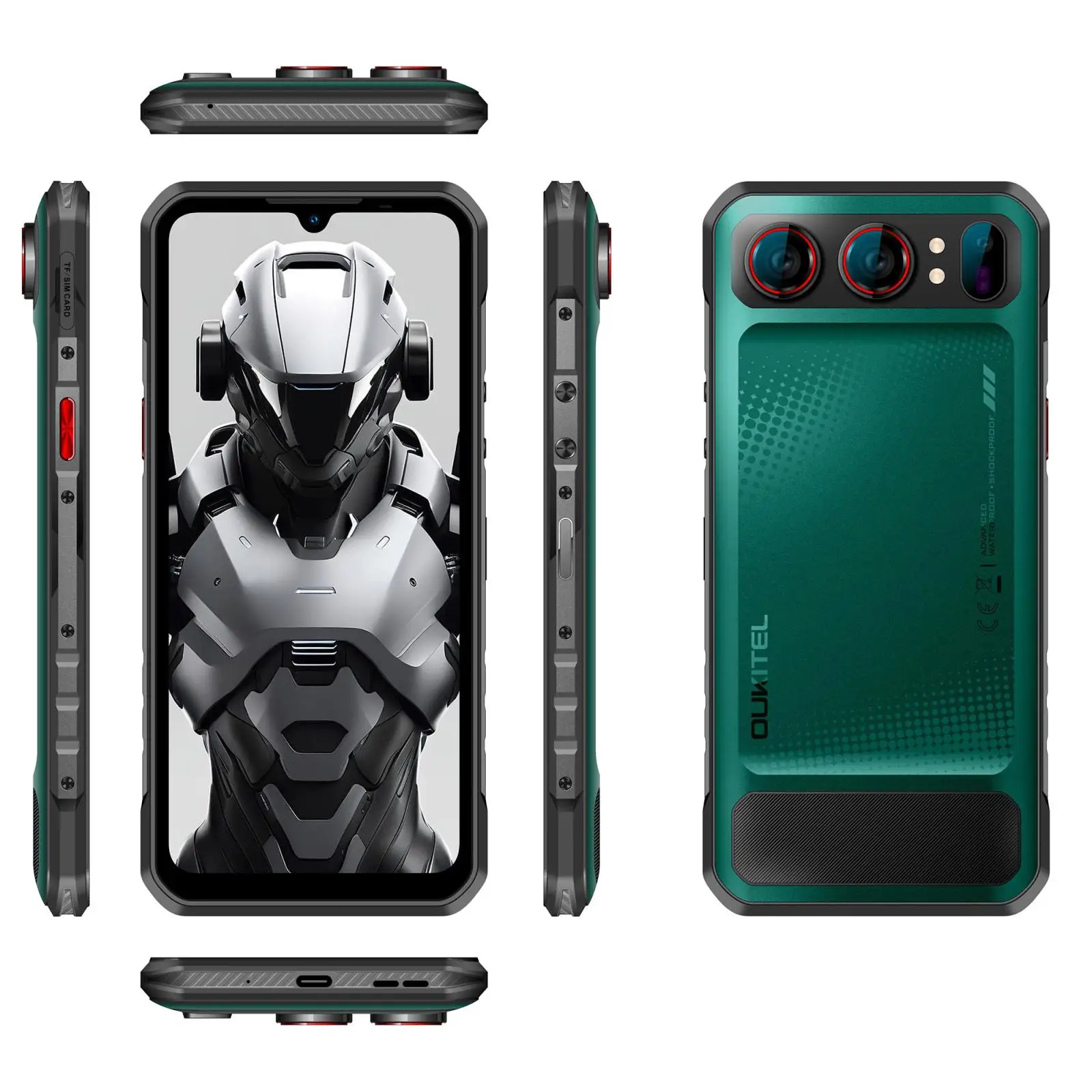 Oukitel WP68 Air Rugged Phone 12GB+512GB 6.88'' Android 16 MediaTek Dimensity 7025 64MP Camera 8000mAh NFC 5G Smartphone