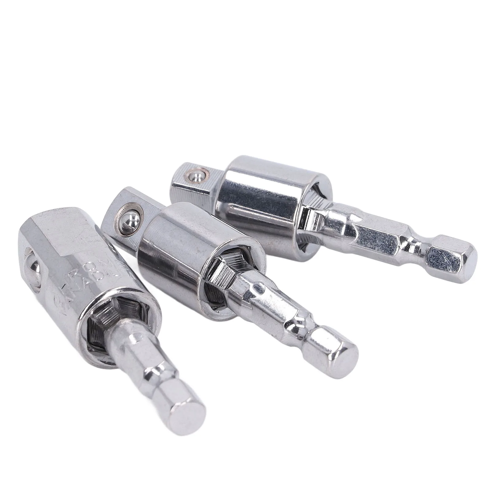 3Pcs 360 Degree Rotating Sleeve Connecting Rod Square Head Wind Batch Conversion Rod Electric Drill Tool Accessories