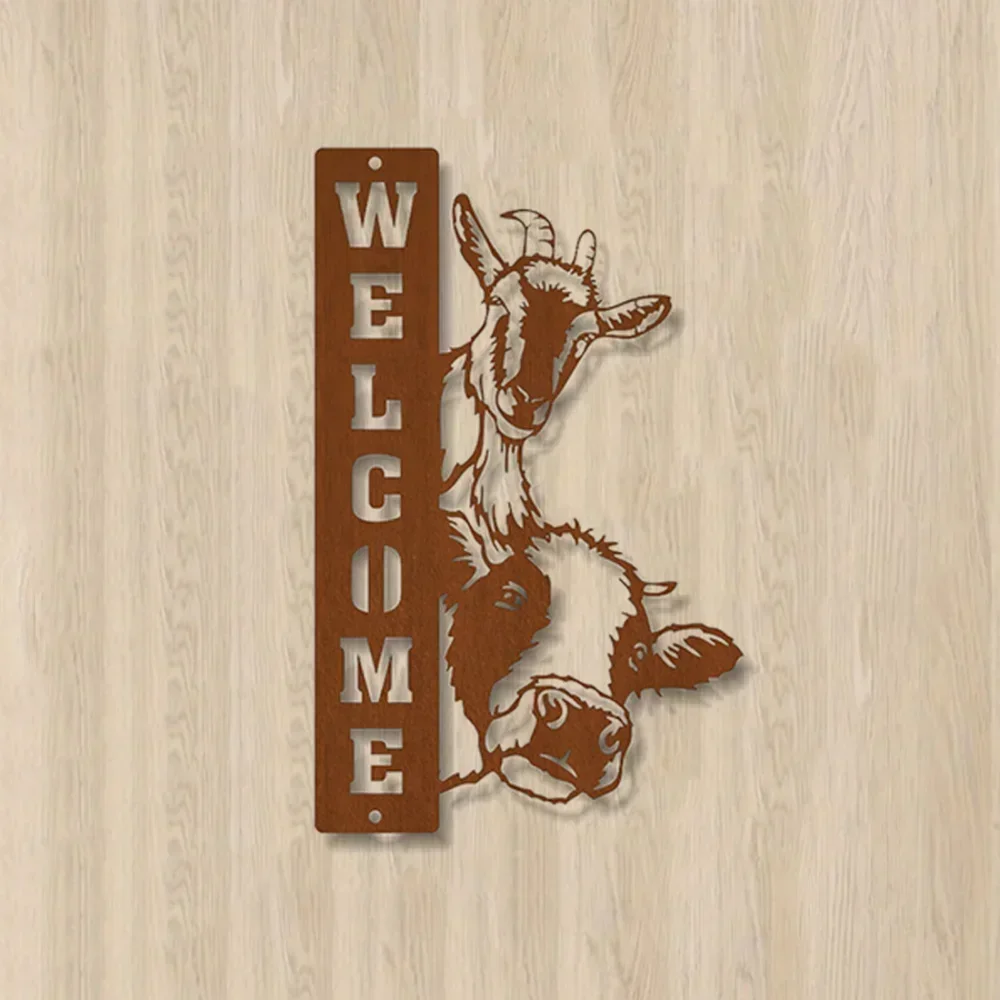 Splendid Decorative Farm Plaques – Majestic for Your Farm. Cow, Sheep, Goat Signs. Grand Farm Decor. Rustic Splendor